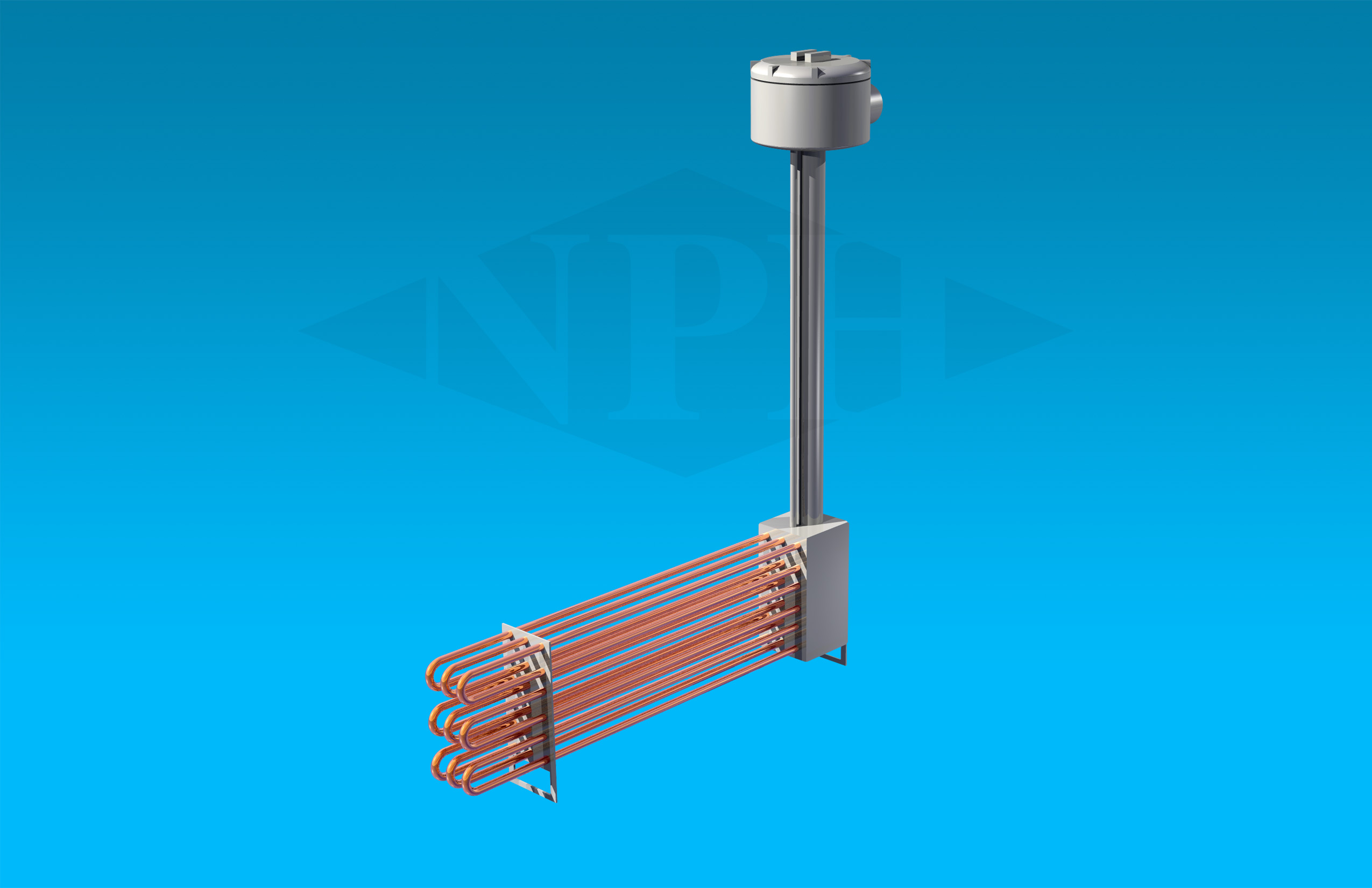 9 Circle Elements Stacked CB - 9 Element Design Stacked Thermostat for process control Sludge legs